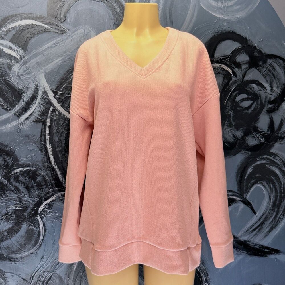 Marc New York Pullover XL Dusty Pink V-Neck High Low